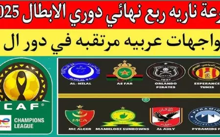 موعد قرعة ربع نهائي دوري ابطال افريقيا 2025 والفرق المتأهلة وفق بيان الاتحاد الافريقي الكاف