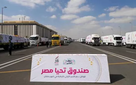 غزة تُنادي.. وصندوق تحيا مصر يجيب بأكبر قافلة مساعدات إنسانية من ساحة الشعب