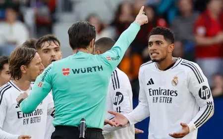 حكام إسبانيا يدينون “تهديد” زميلهم بعد طرده بيلينغهام