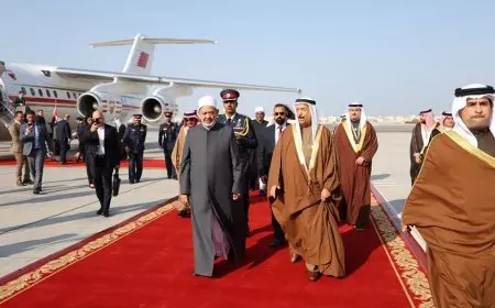 ‏شيخ الأزهر يصل المنامة للمشاركة في فعاليات مؤتمر الحوار الإسلامي ‏