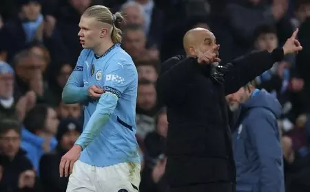 هالاند يرفع معنويات زملائه بعد الخروج من دوري أبطال أوروبا