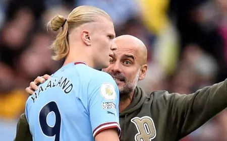 جوارديولا يكشف موقف هالاند من المشاركة في مباراة ليفربول ومانشستر سيتي