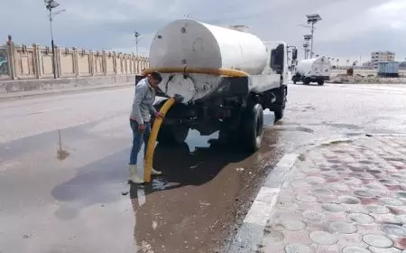 استعدادات مكثفة ببورسعيد لمواجهة موجة الطقس السيئ وسحب مياه الأمطار فور تساقطها