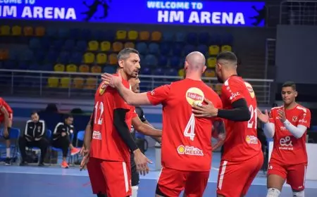 رجال طائرة الأهلي يواجه سموحة في أولى مباريات ربع نهائي الدوري