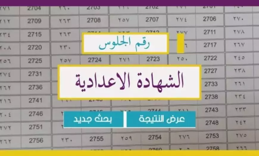 نتيجة الشهادة الإعدادية 2025 برقم الجلوس والأسم في عدد من المحافظات