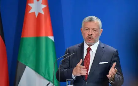 ملك الأردن: ندعم جهود السلطة الفلسطينية لإعداد تصور واضح وقابل للتنفيذ حول غزة