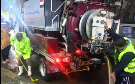 «التدخل السريع» بالجيزة يستعد للتعامل مع «شفط» الأمطار من الشوارع