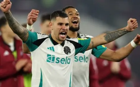 نيوكاسل يصعد للمركز السادس بعد الفوز على وست هام