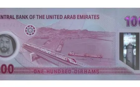 مصرف الإمارات المركزي يصدر ورقة نقدية جديدة من فئة 100 درهم