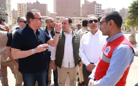 وزير الصحة يتفقد نقطة إسعاف سريع مغاغة ووحدة مركز طب أسرة مغاغة بالمنيا