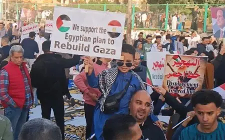 وقفة تضامنية في الإسماعيلية دعمًا لغزة ورفضًا للتهجير