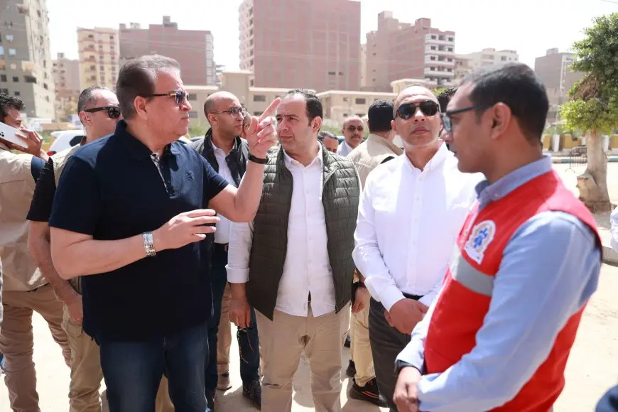 وزير الصحة يتفقد نقطة إسعاف سريع مغاغة ووحدة مركز طب أسرة مغاغة بالمنيا