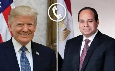 ترامب يهنئ الرئيس السيسي بمناسبة عيد الفطر المبارك