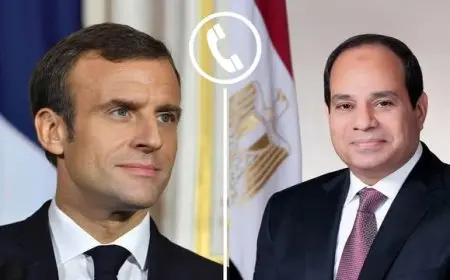 الرئيس السيسي يتلقى اتصالا هاتفيا من نظيره الفرنسي إيمانويل ماكرون