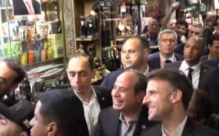 الرئيس السيسي يصطحب «ماكرون» في جولة بالقاهرة