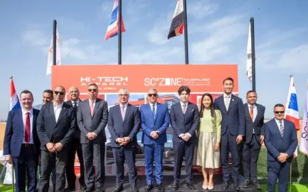 باستثمارات 20 مليون دولار.. وضع حجر أساس مصنع هاي تك للملابس الرياضية بالقنطرة غرب