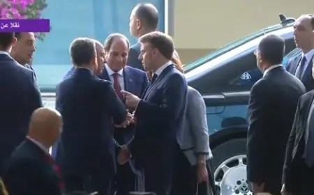 الرئيس السيسي ونظيره الفرنسي يتفقدان محطة عدلي منصور