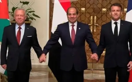 بيان القمة المصرية الأردنية الفرنسية: القادة الثلاث يعبرون عن رفضهم لتهجير الفلسطينيين من أرضهم
