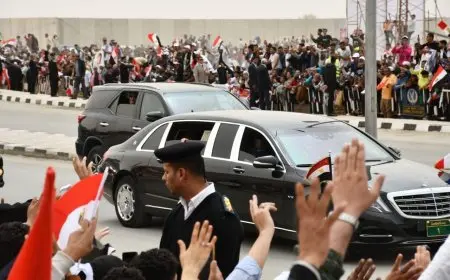 الرئيسان السيسي وماكرون يقومان بزيارة مدينة العريش في محافظة شمال سيناء