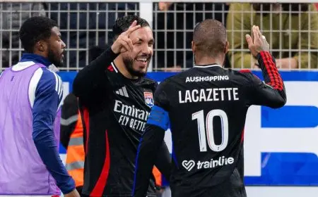 ريان شرقي يسجل من جديد مع ليون ويتنافس مع فيرتز نجم ليفركوزن