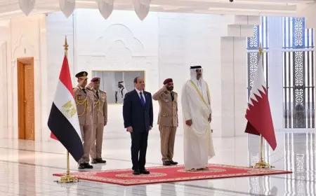 السيسي وأمير قطر يؤكدان على أهمية دعم خطة إعادة إعمار غزة العربية دون تهجير الفلسطينيين