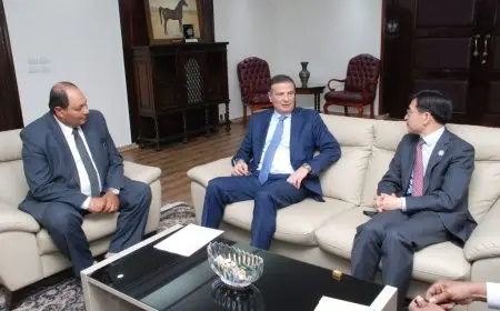 وزير الزراعة يتباحث مع وفد من الصندوق الدولي للتنمية الزراعية حول المشروعات المشتركة