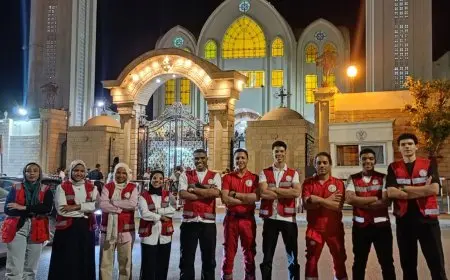 الهلال الأحمر يساهم في تأمين احتفالات عيد القيامة في 50 كنيسة بمصر