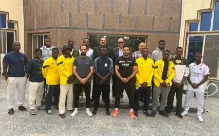 علي القرقاري يقوم بزيارة المعسكر التدريبي المغلق لمنتخب بنين للكونغ فو في الإسماعيلية