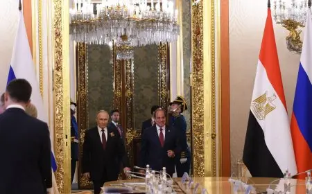 السيسي وبوتين يتفقان على تعزيز تدفق السياح الروس إلى مصر