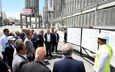 رئيس الوزراء يشهد تدشين محطة الصب الجاف للحبوب في ميناء غرب بورسعيد