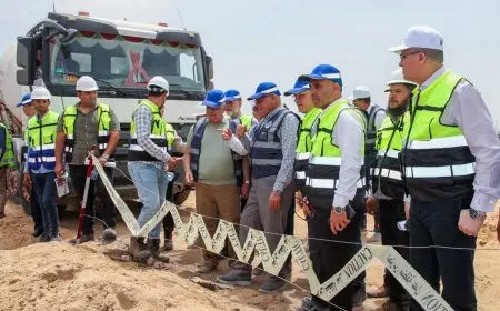 رئيس الهيئة العربية للتصنيع يزور مواقع إنشاء مصانع إعادة تدوير المخلفات الصلبة بكفر الشيخ