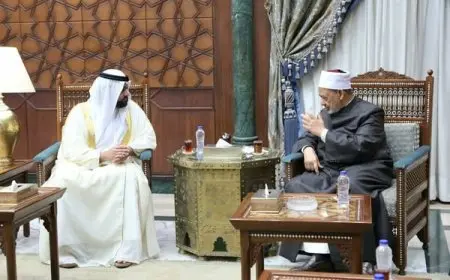 شيخ الأزهر يستقبل ولي عهد الفجيرة ويبحثان سبل تعزيز نظام الأسرة
