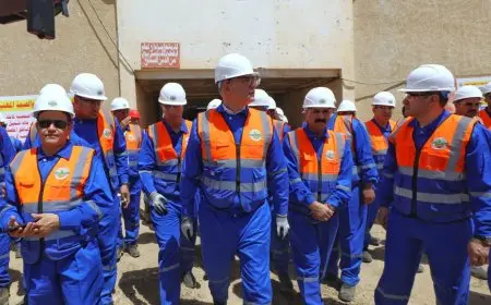 وزير البترول يقوم بجولة في منجم أبو طرطور ومشروع إنتاج حامض الفوسفوريك بالوادي الجديد