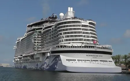 ميناء الإسكندرية يستقبل السفينة السياحية العملاقة Ms Norwegian Viva في زيارتها الثالثة خلال شهر مايو