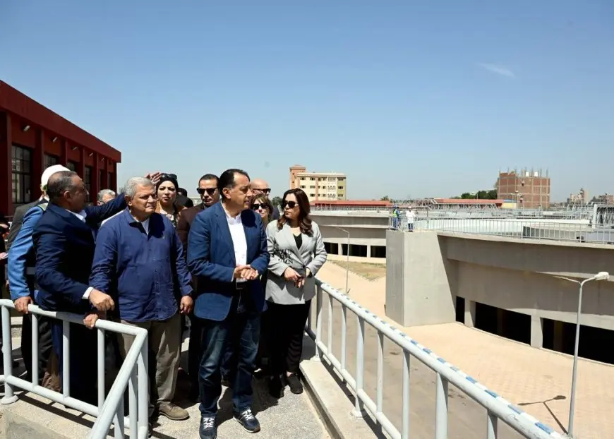 رئيس الوزراء يزور محطة المياه المرشحة الجديدة بالملاحية في طنطا