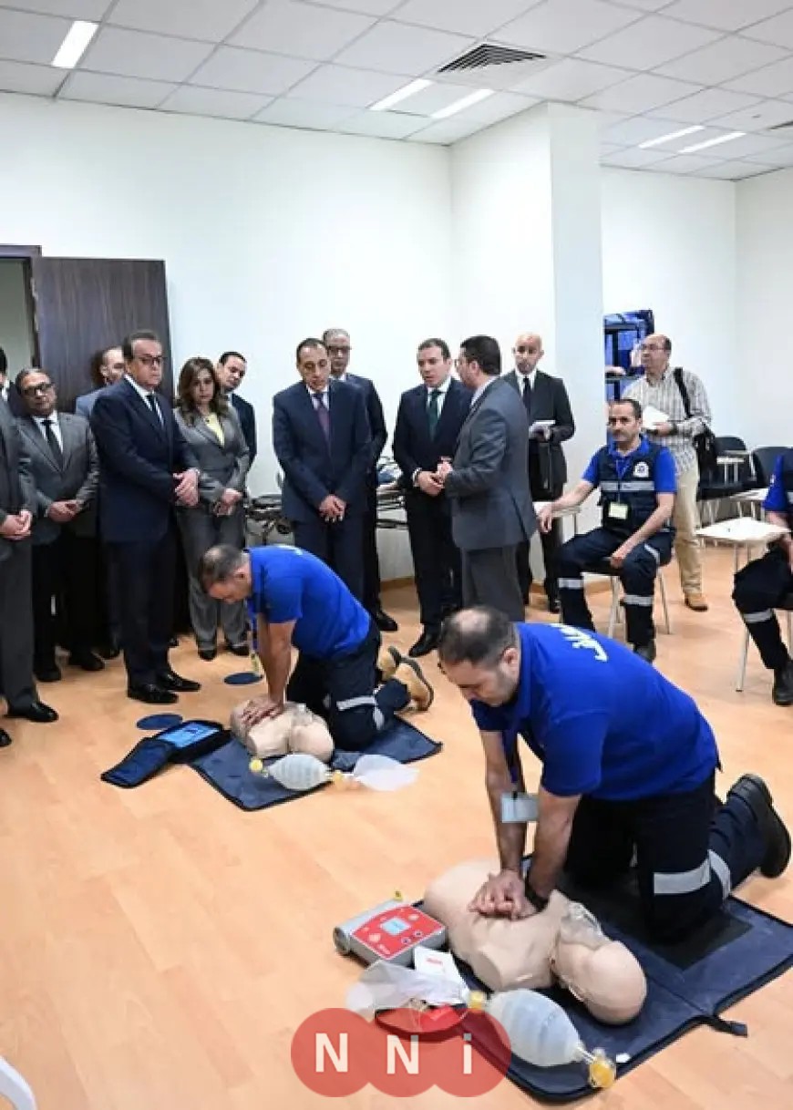 رئيس الوزراء يزور المركز الوطني للتدريب في مقر هيئة الإسعاف المصرية