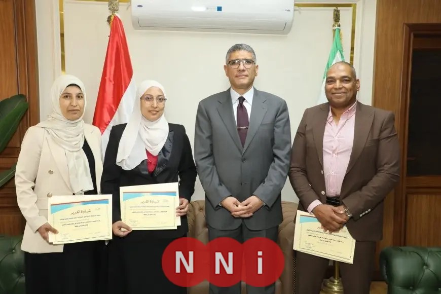 محافظ الجيزة يكرم رئيس مركز الصف ورئيسة ووكيل لجنة التصالح تقديراً لجهودهم في إنجاز الملف