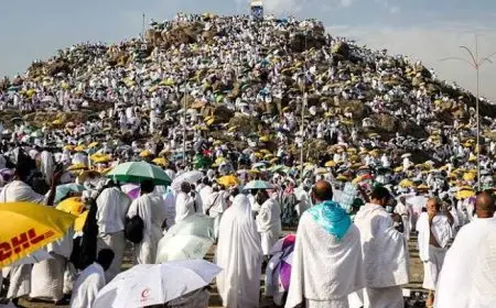 حجاج بيت الله يؤدون الركن الأعظم للحج بالوقوف على جبل عرفات