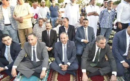 محافظ بورسعيد يشارك في صلاة عيد الأضحى بساحة مدينة بورفؤاد