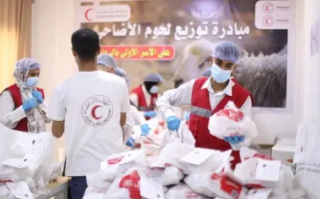 الهلال الأحمر المصري يقدم أضاحي العيد للأسر الأكثر احتياجًا