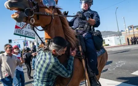 استمرار المعارك والاعتقالات في لوس أنجلوس