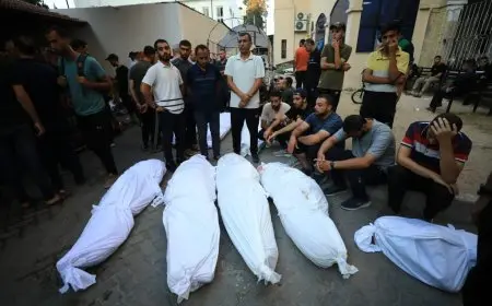 استشهاد 7 فلسطينيين نتيجة قصف الاحتلال لخيمة تأوي نازحين غرب خان يونس