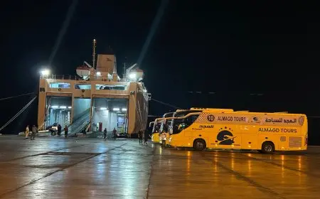 عودة أولى دفعات الحجاج البرية عبر ميناء نويبع البحري.. بإجمالي 295 حاجًا و8 حافلات