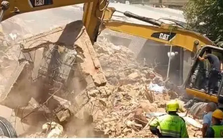 وزيرة التضامن الاجتماعي تراقب تأثير انهيار عمارتين في حدائق القبة