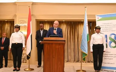 وزير الري يشارك في احتفالات الذكرى الثامنة والأربعين لاستقلال جمهورية جيبوتي