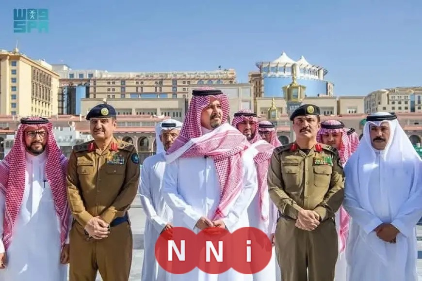 أمير منطقة المدينة المنورة يتفقد سير العمل في المسجد النبوي ميدانيًا