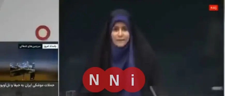 شاهد.. لحظة استهداف التلفزيون الإيراني من قبل جيش الاحتلال وهروب المذيعة على الهواء