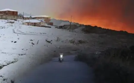 ثلوج تغطي شرق تركيا وحرائق غابات تندلع في غرب البلاد