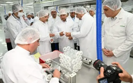 وزير النقل يفتتح مصنع محاليل ومرشحات الغسيل الكلوي في شركة “أولميد ميدل إيست”