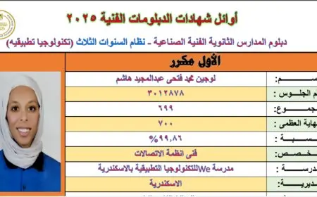 نائب وزير التعليم يهنئ أوائل الدبلومات الفنية هاتفيا: 25 طالبة و9 طلاب